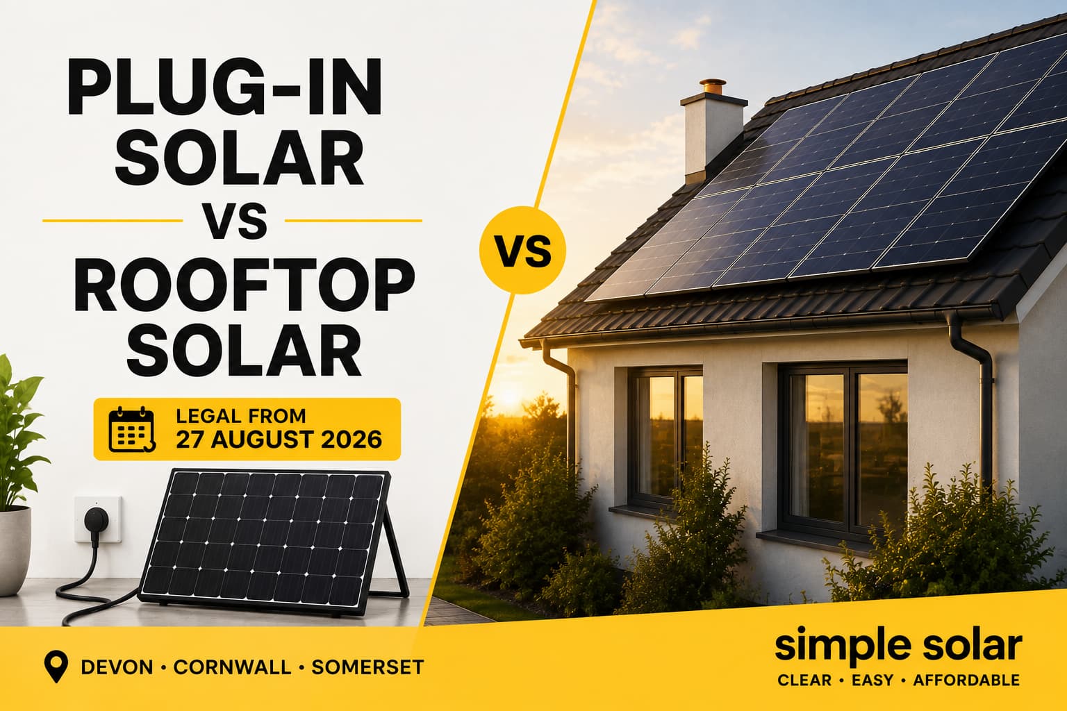 PLUG-IN SOLAR BECOMES LEGAL THIS MONTH: HOW DOES IT COMPARE WITH ROOFTOP SOLAR?