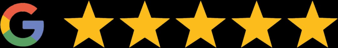 Google five-star reviews badge.
