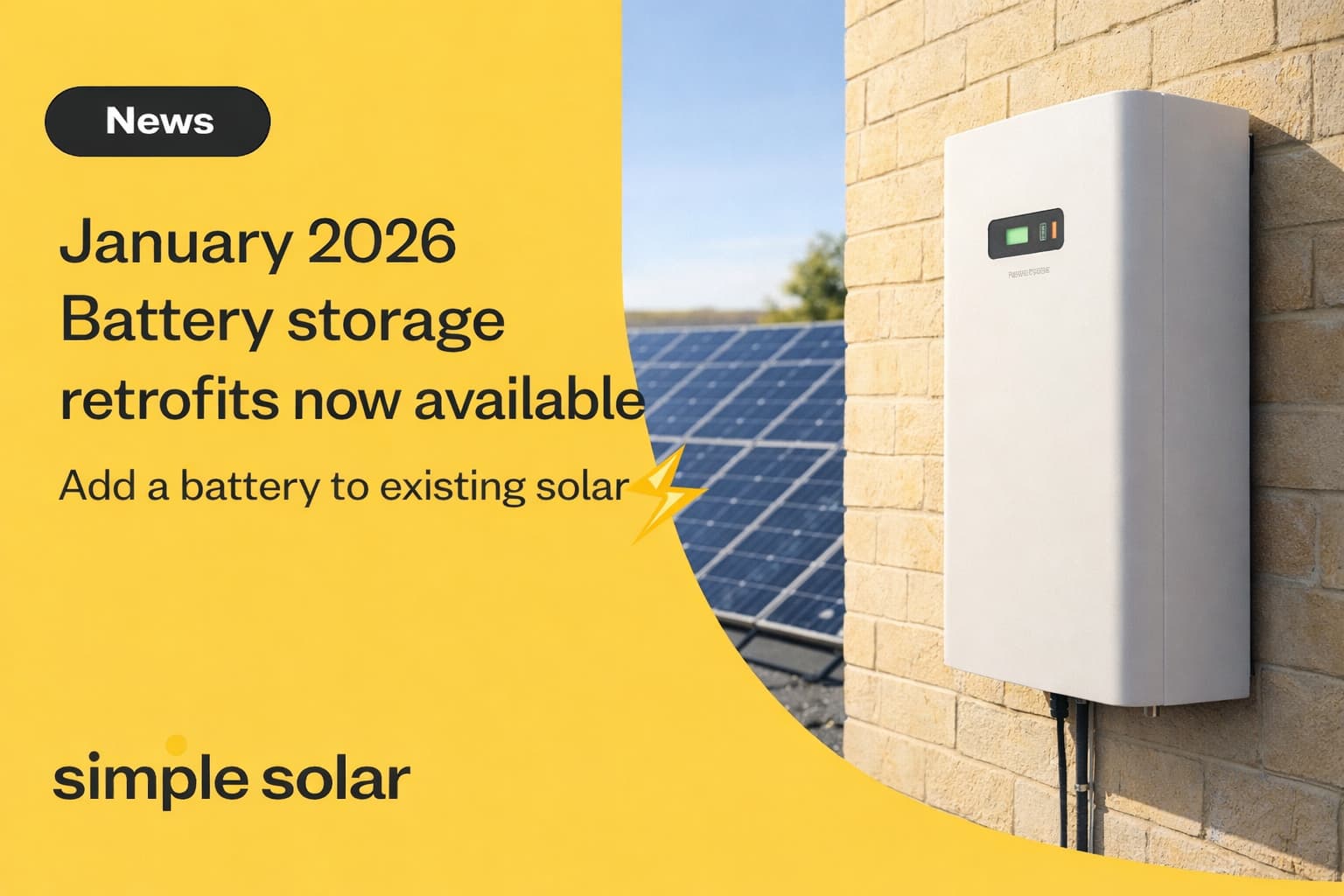 Battery storage retrofits are now available (even if you already have solar)