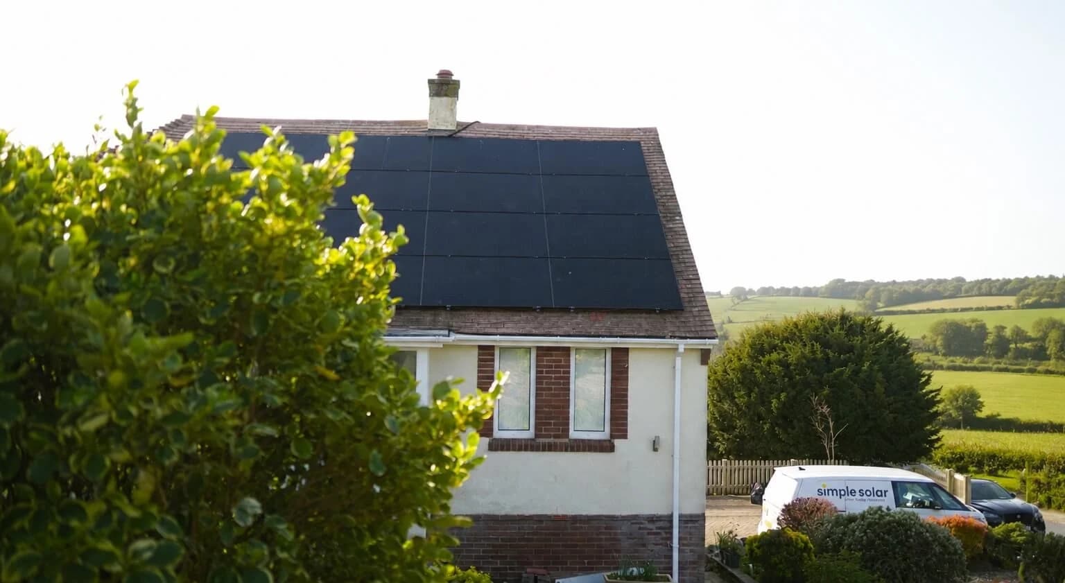South West home with solar panels and low-carbon energy technology installed by Simple Solar