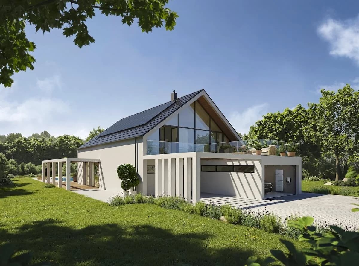SunPower all-black solar panels installed on a modern home